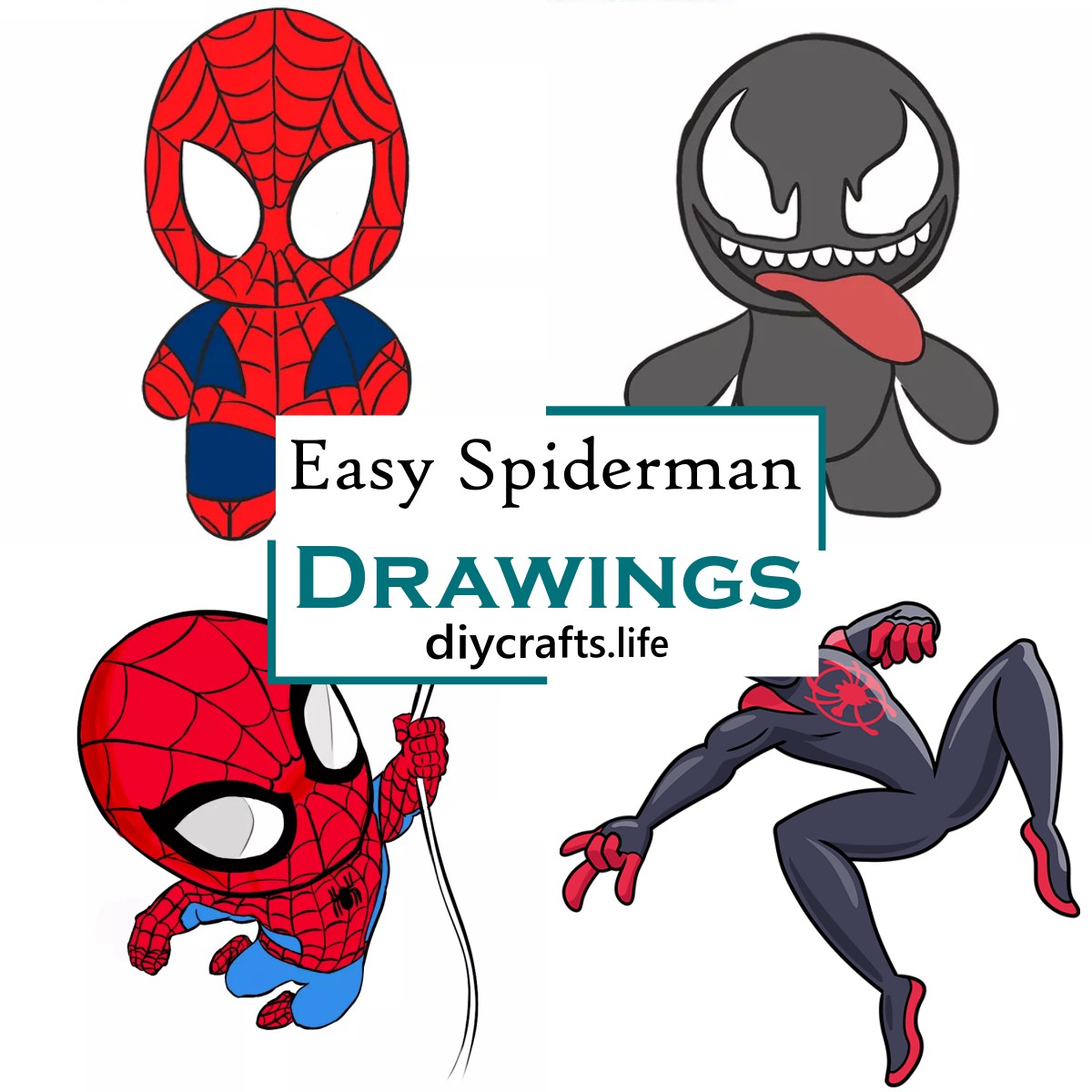 Spiderman Drawing Step By Step