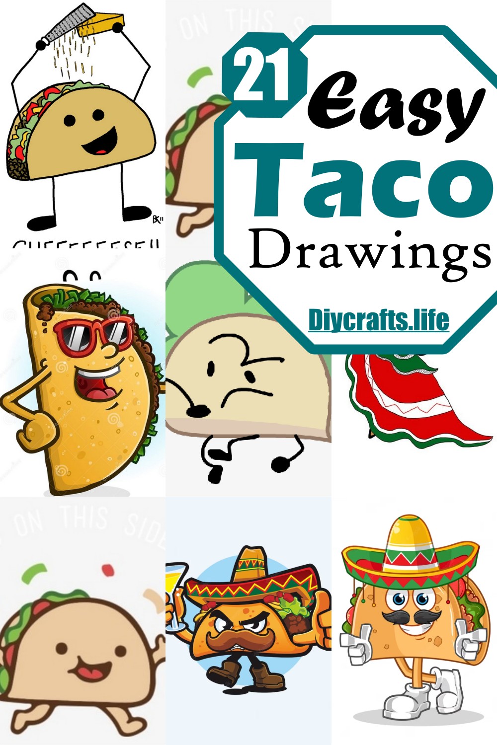 Easy Taco Drawings