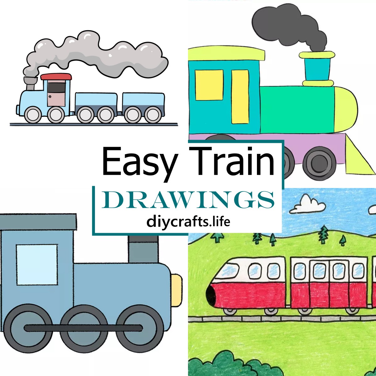 Funny little train. Kid railroad vehicle sketch Stock Vector Image & Art -  Alamy