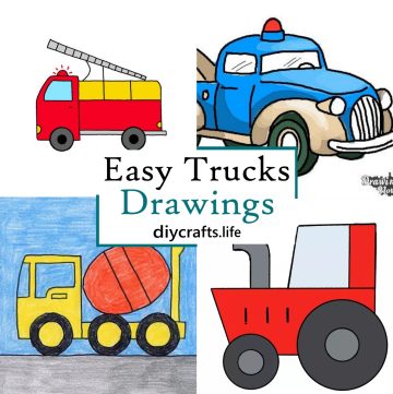 Easy Trucks Drawings 1
