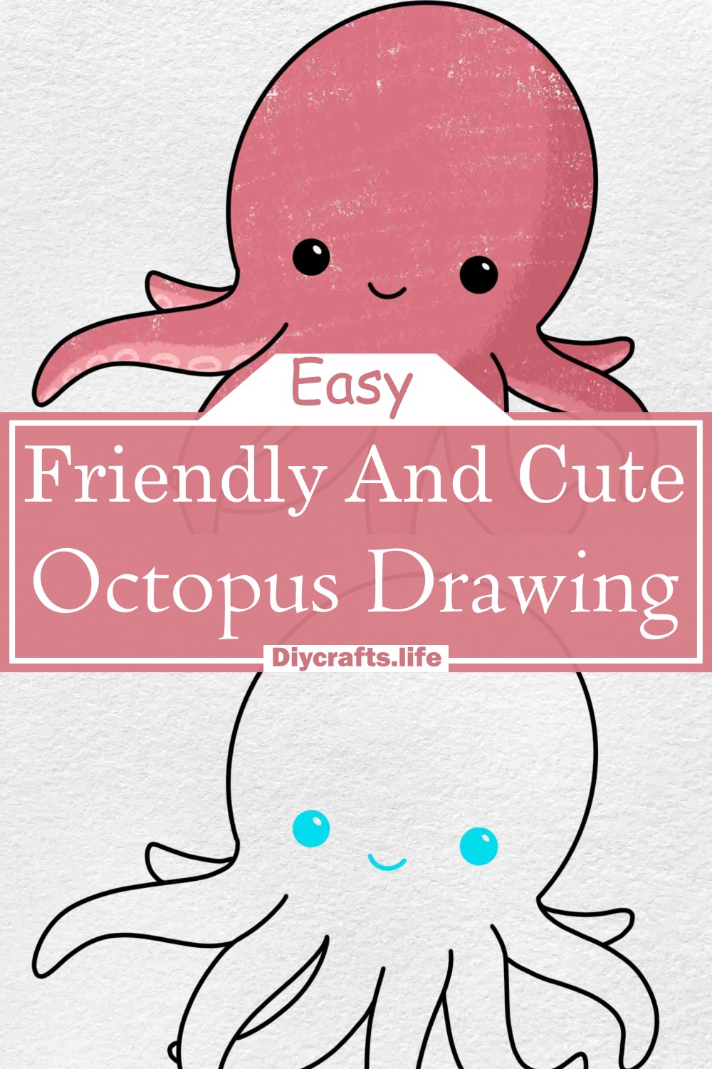 Friendly And Cute Octopus Drawing