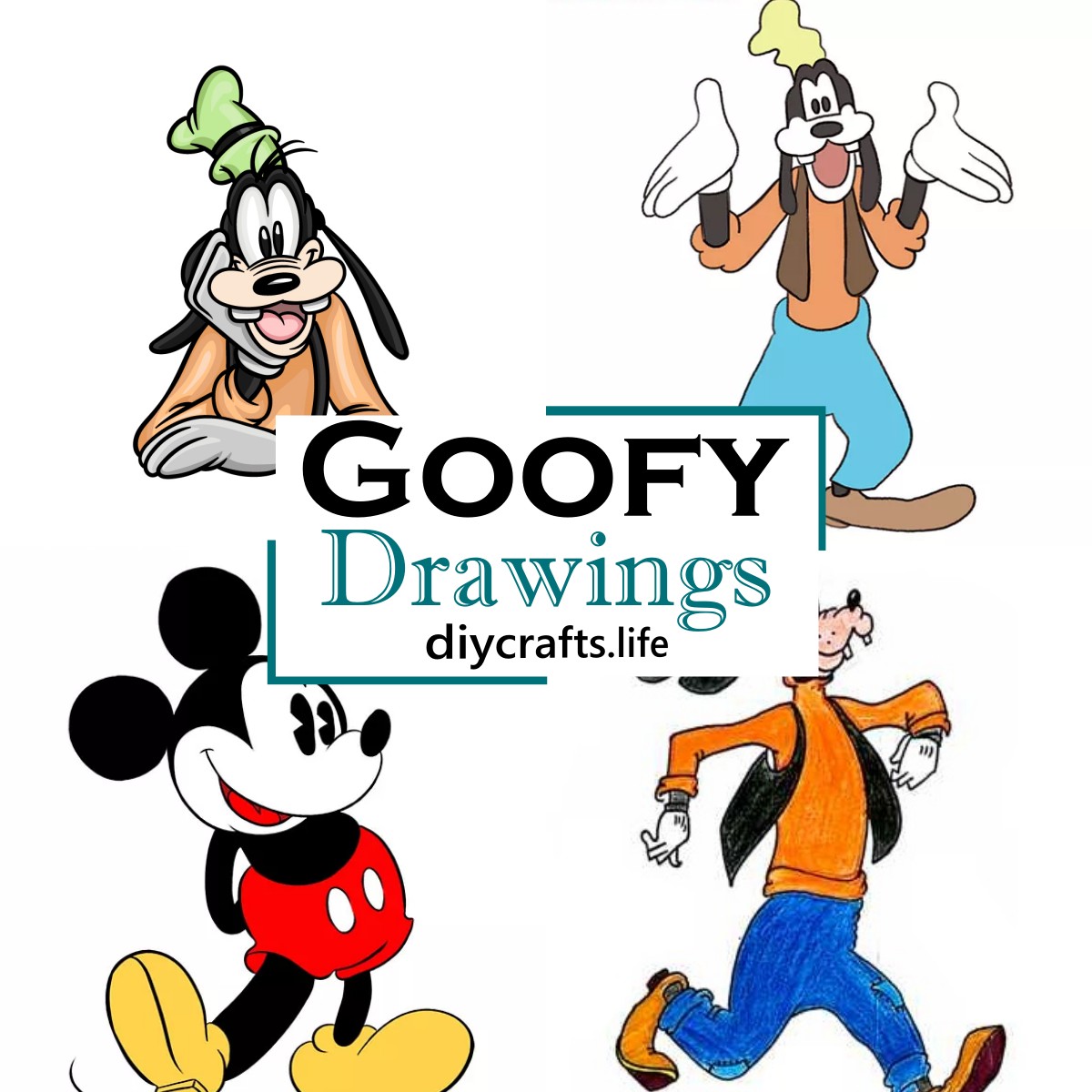 How To Draw Goofy Full Body Step By Step