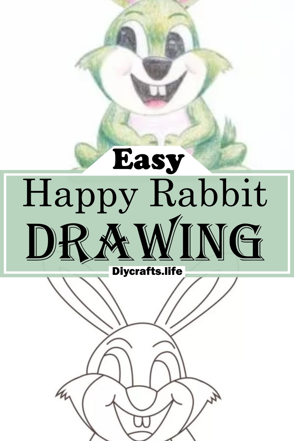 Happy Rabbit Drawing