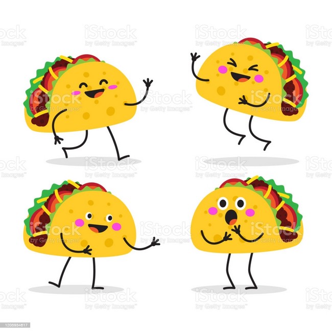 Happy Taco Friends Drawing