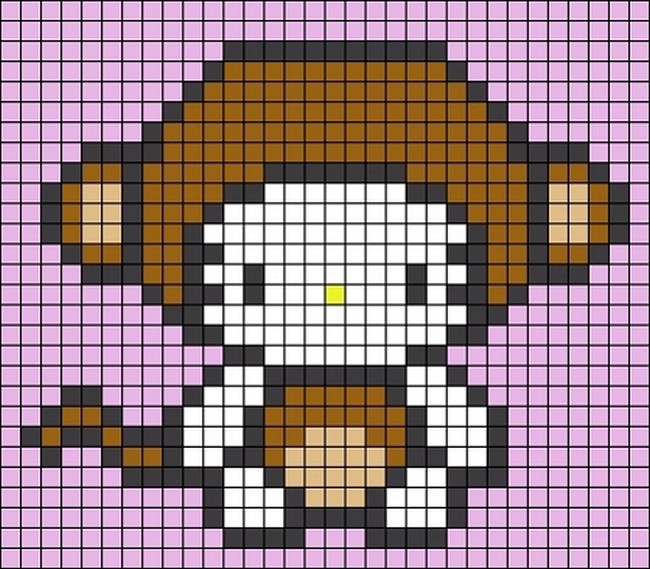 Hello Kitty Dressed As A Monkey