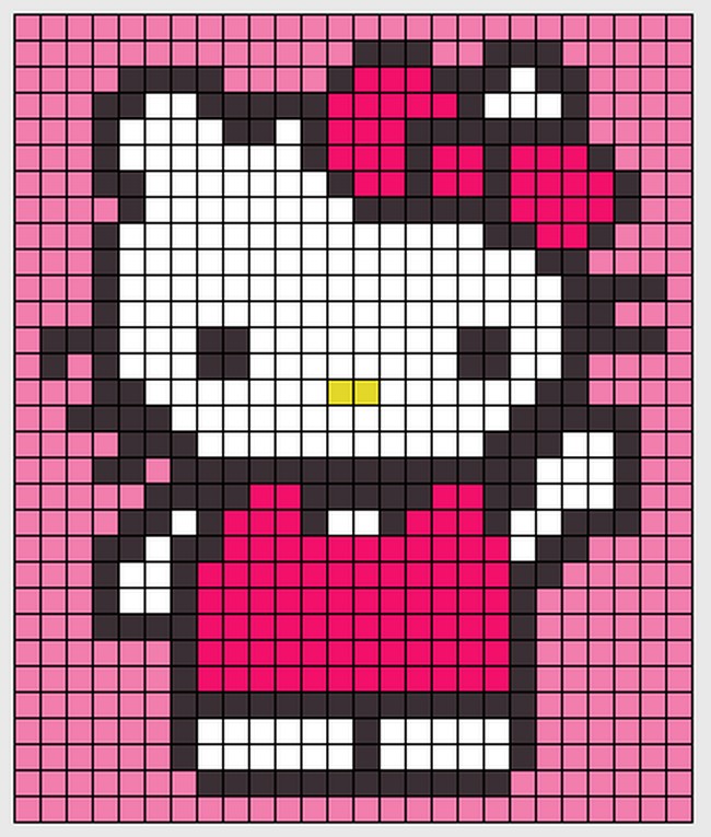 Hello Kitty Perler Bead Pattern