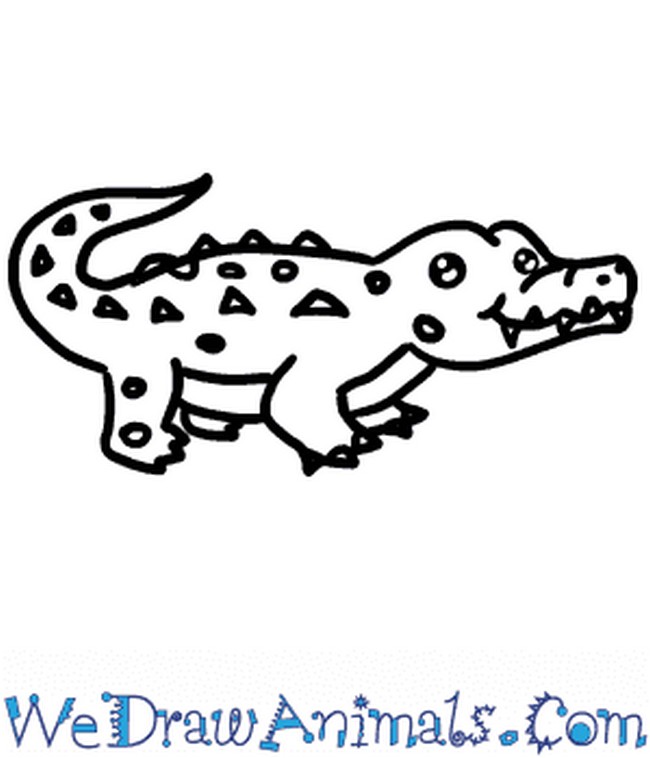 How To Draw A Baby Crocodile