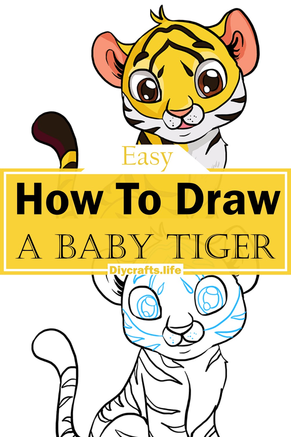 How To Draw A Baby Tiger