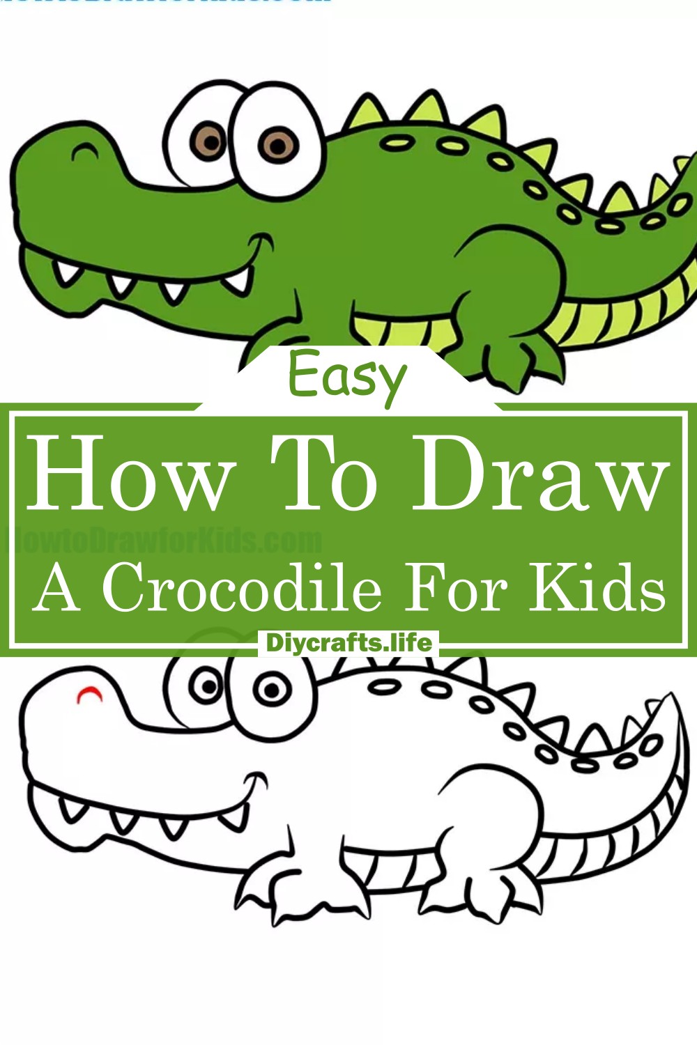 How To Draw A Crocodile For Kids