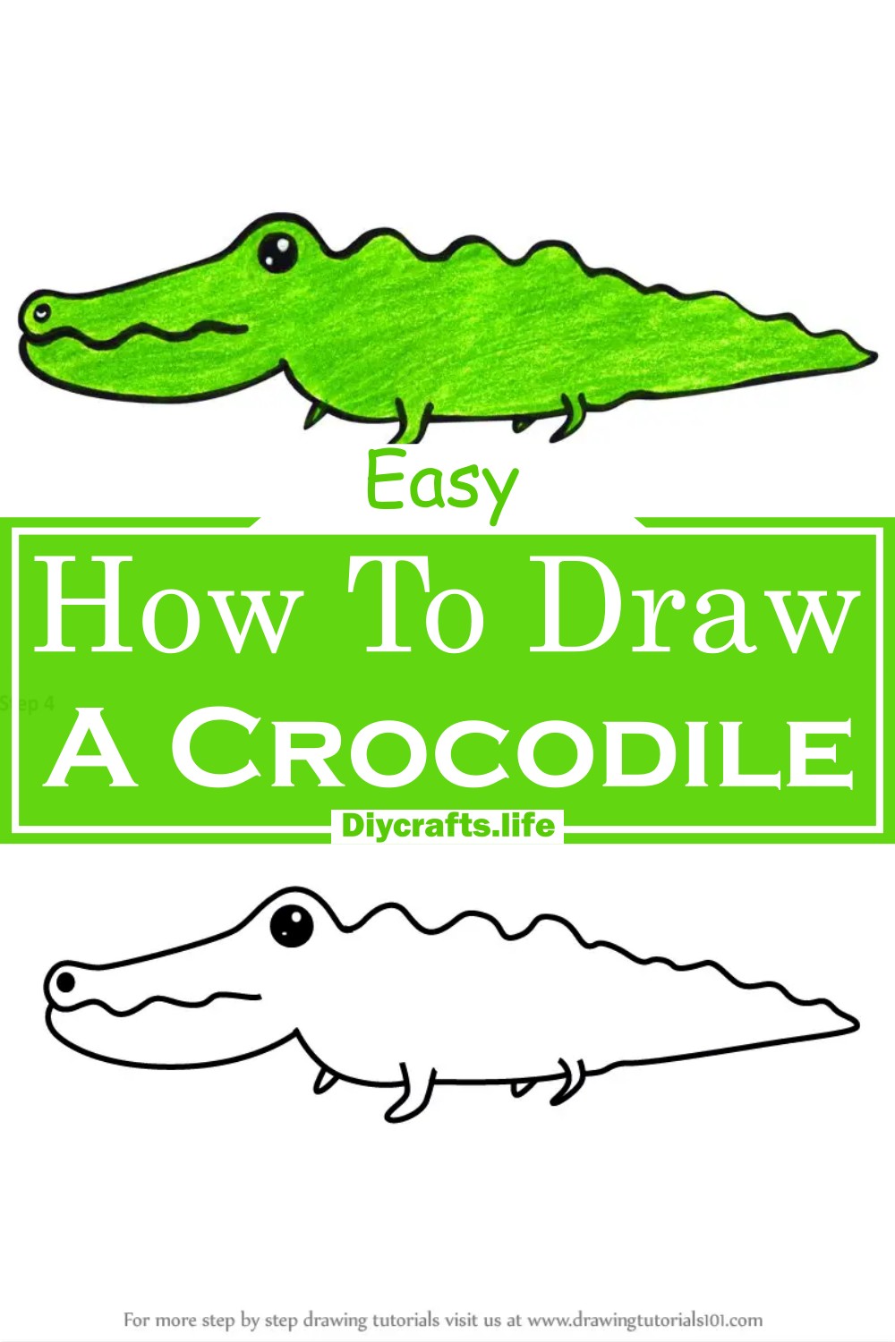 How To Draw A Crocodile