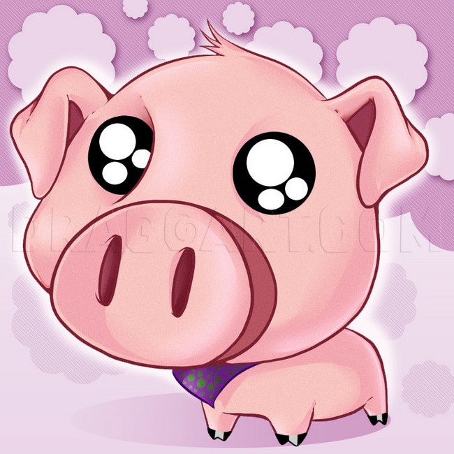 How To Draw A Cute Pig