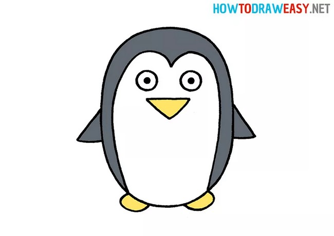How To Draw A Penguin For Kids