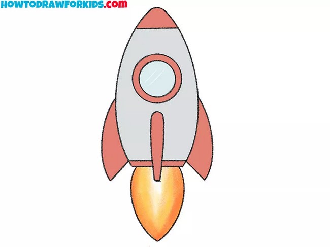 How To Draw A Rocket Ship