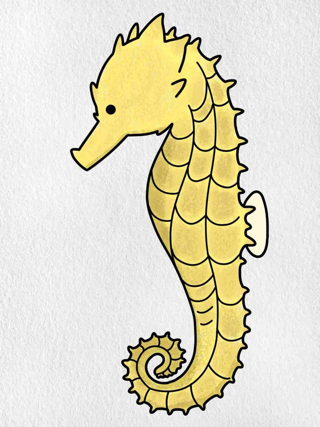 How To Draw A Seahorse 2