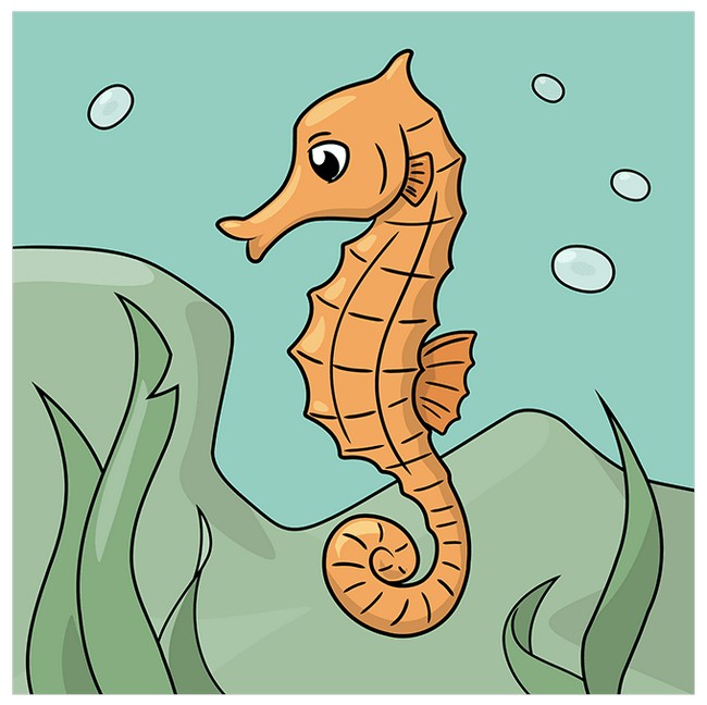 How To Draw A Seahorse 3