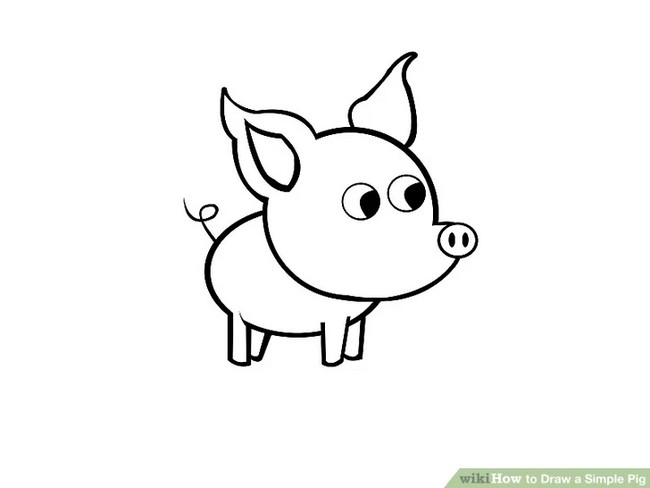 How To Draw A Simple Pig