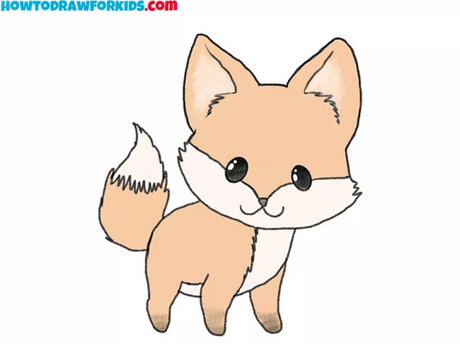 How to Draw a Baby Fox - Easy Drawing Tutorial For Kids  Easy animal  drawings, Fox drawing easy, Cute doodles drawings
