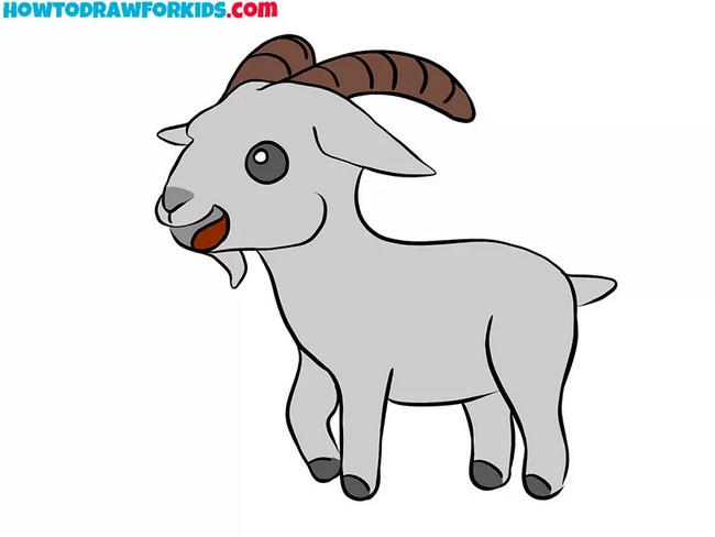 How To Draw An Easy Goat