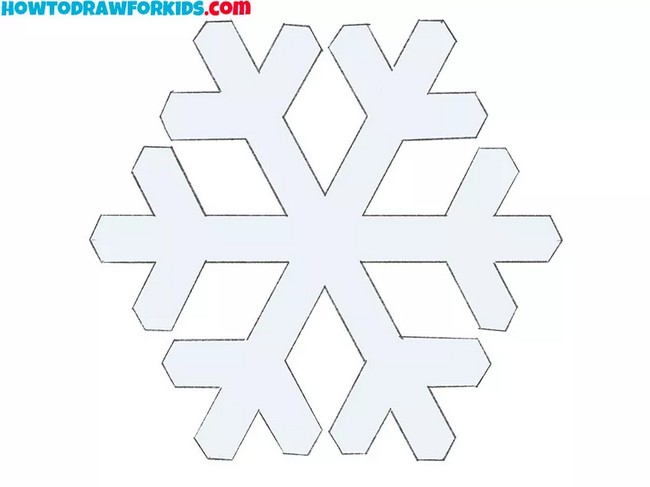 How To Draw An Easy Snowflake