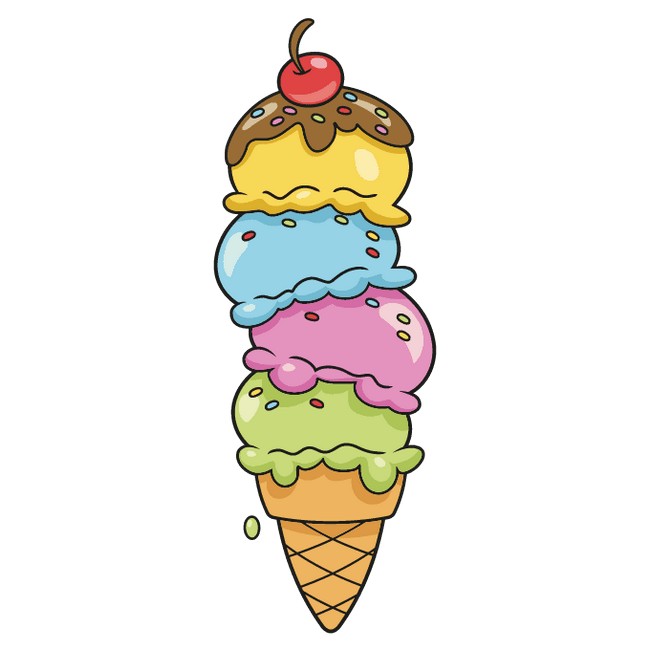 How To Draw An Ice Cream Tower