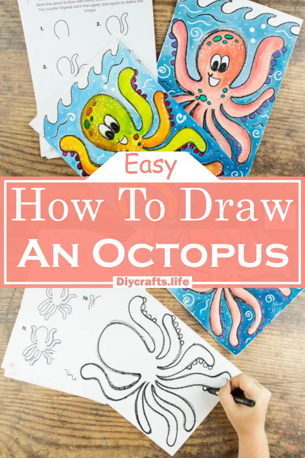How To Draw An Octopus 1