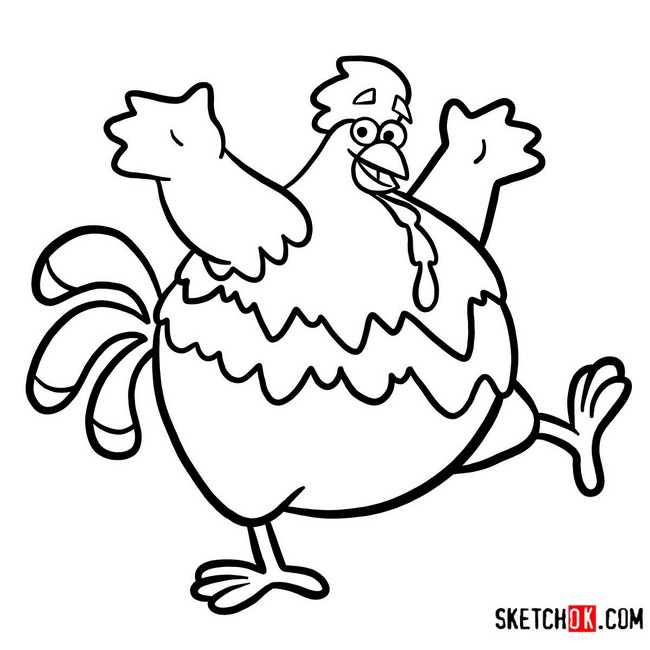 How To Draw Big Red Chicken