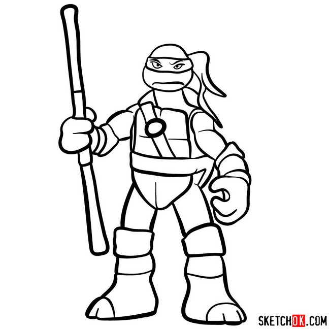 How To Draw Donatello Ninja Turtle