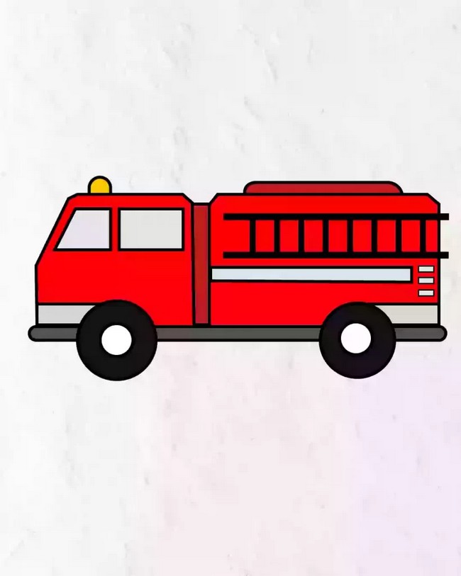 How To Draw Fire Truck In Simple And Easy Steps Guide