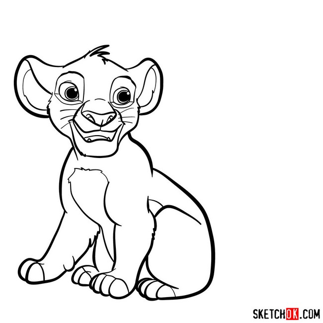 How To Draw Little Simba 