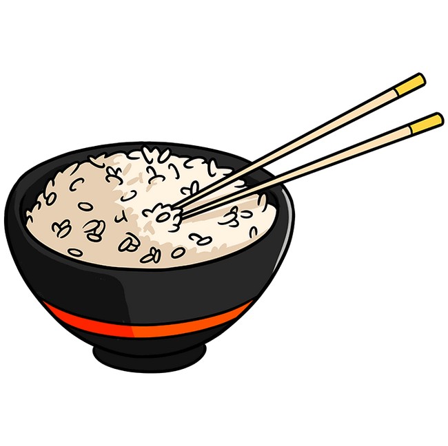 How To Draw Rice And Chopsticks