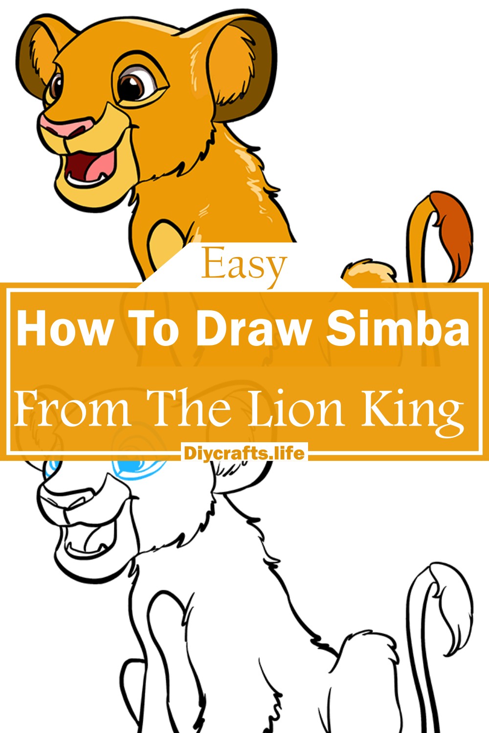 How To Draw Simba From The Lion King