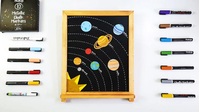How To Draw The Solar System With Chalk Markers