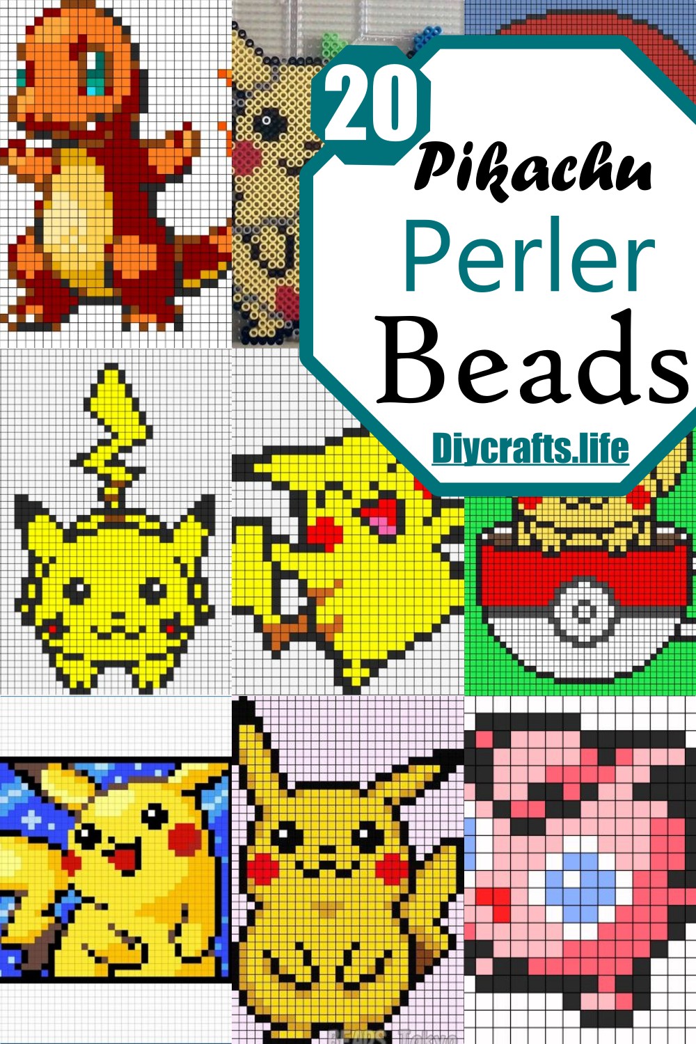 Pikachu Perler Beads