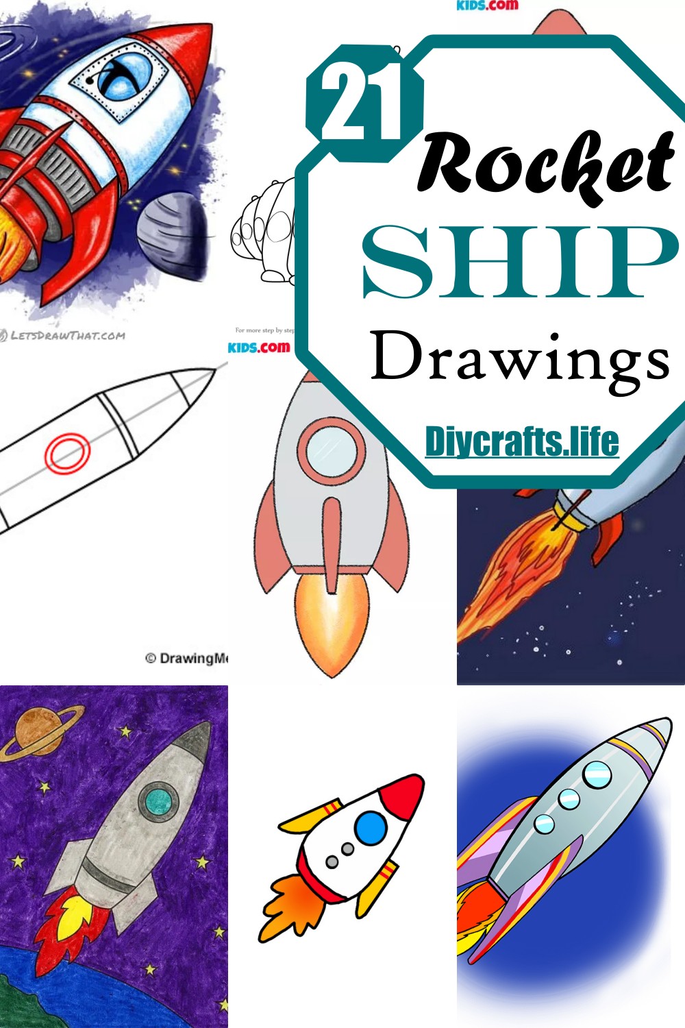 Rocket Ship Drawings