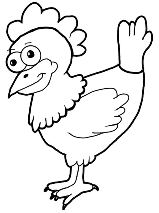 Silly Chicken Drawing