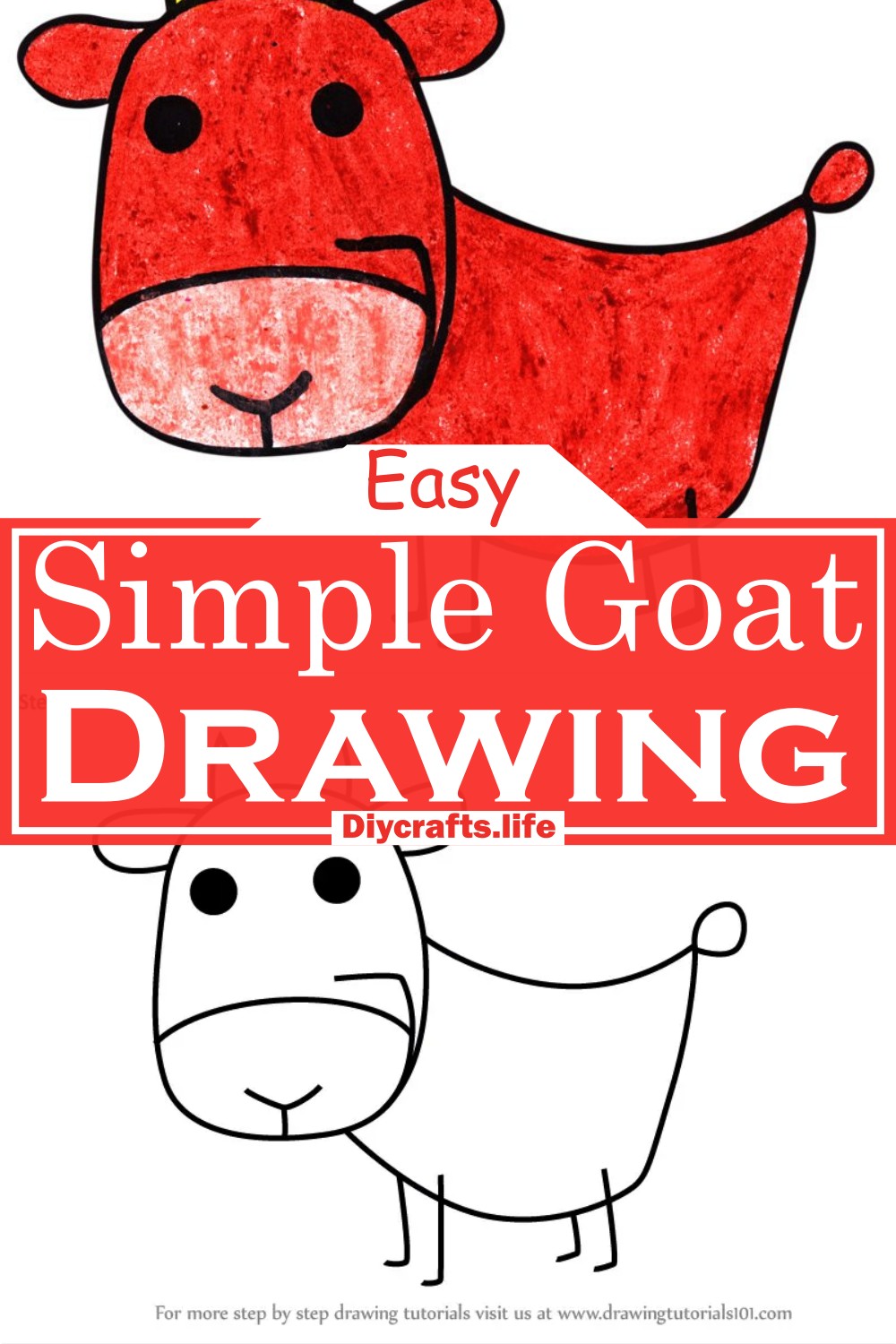 Simple Goat Drawing