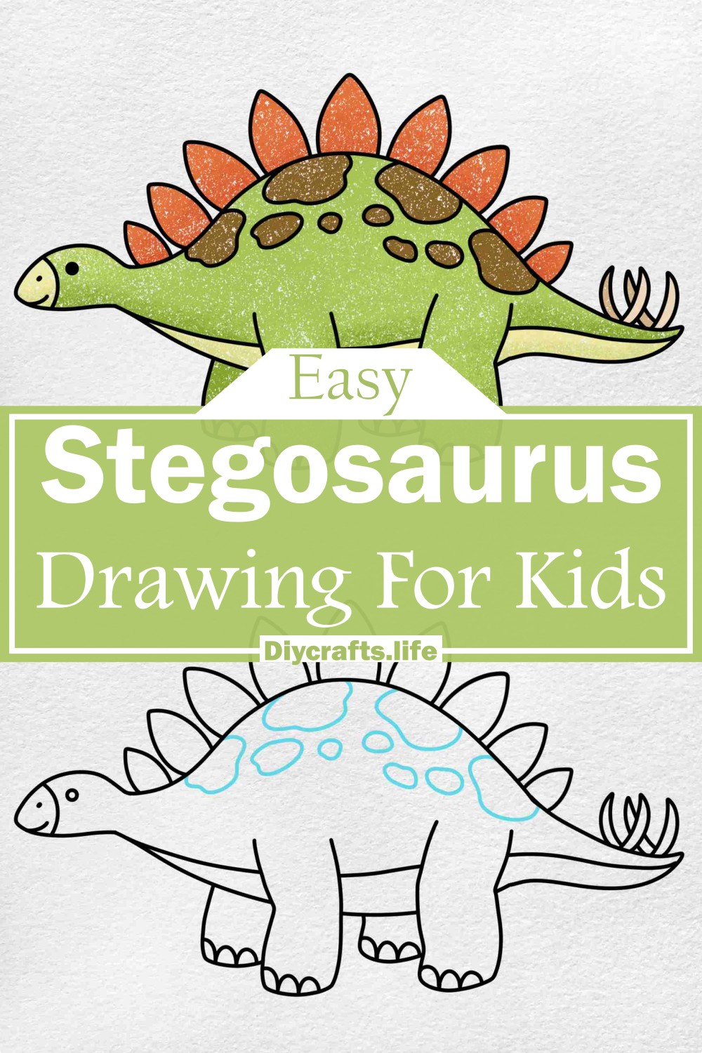 Stegosaurus Drawing For Kids