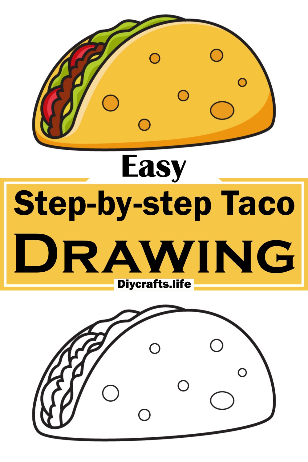 Step-by-step Taco Drawing