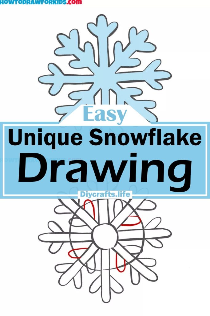 23 Easy Snowflake Drawings - Step by Step Guide - DIY Crafts