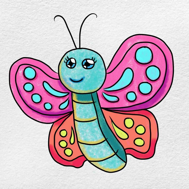 Whimsical Butterfly Sketch
