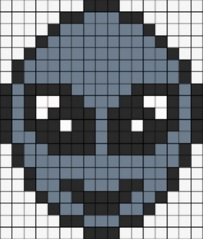 Alien Emoji Perler Bead Design