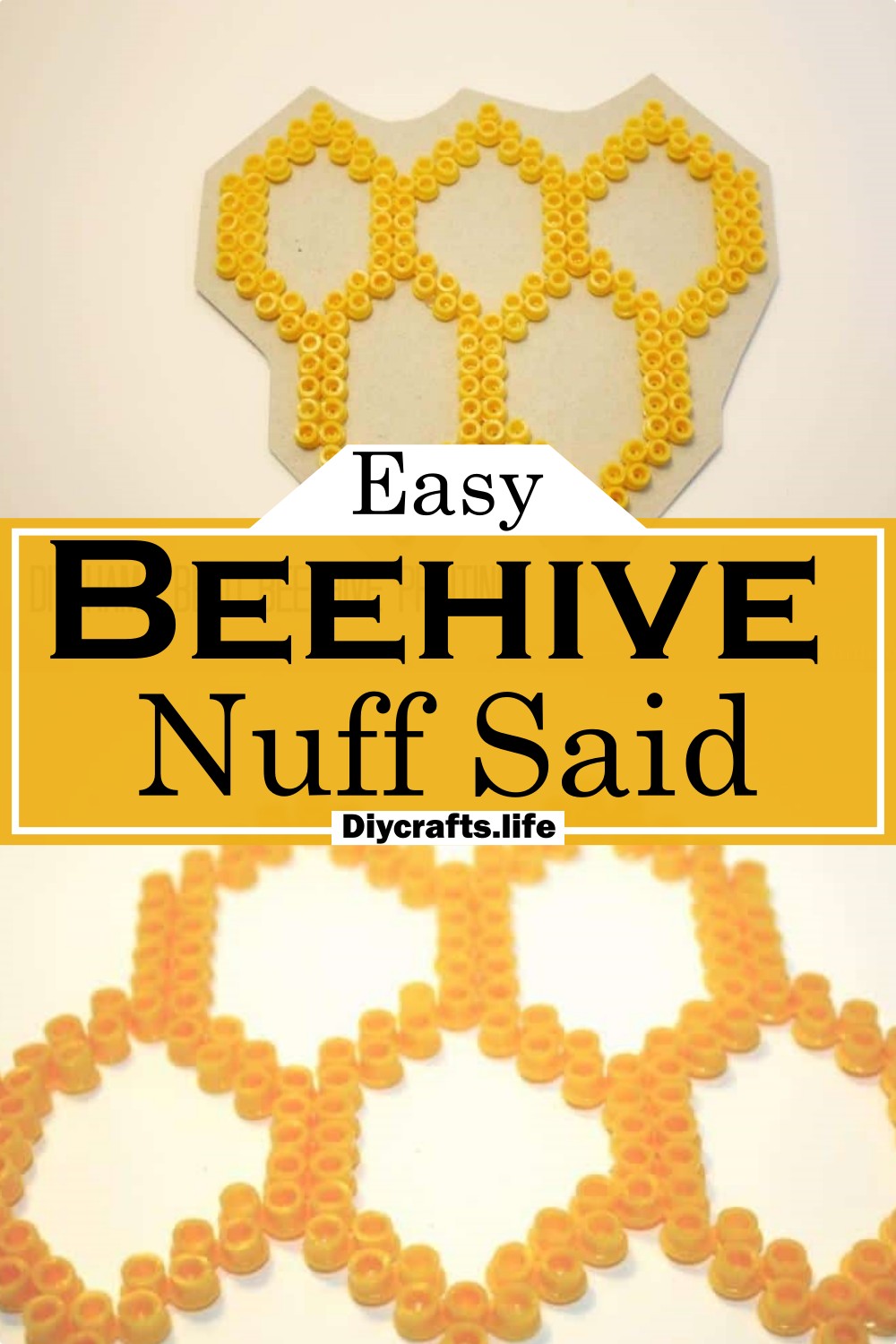 Beehive Nuff Said In Hexagon Design
