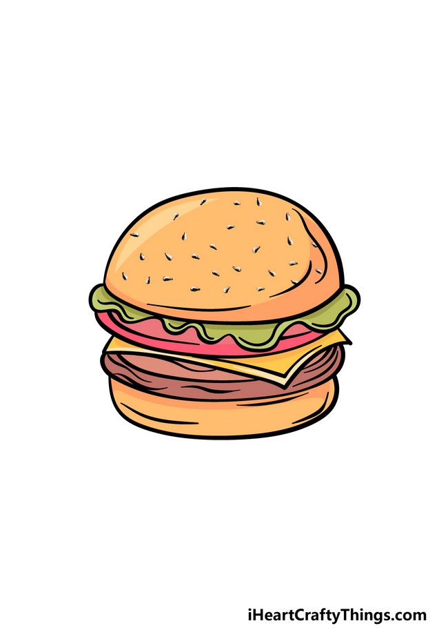 Cheeseburger Deluxe Drawing