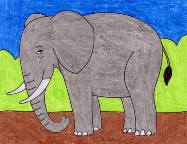 Cool Elephant Drawing