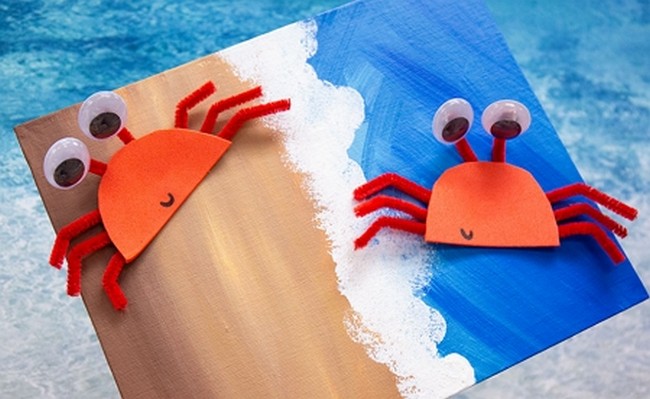 Crab Canvas Craft
