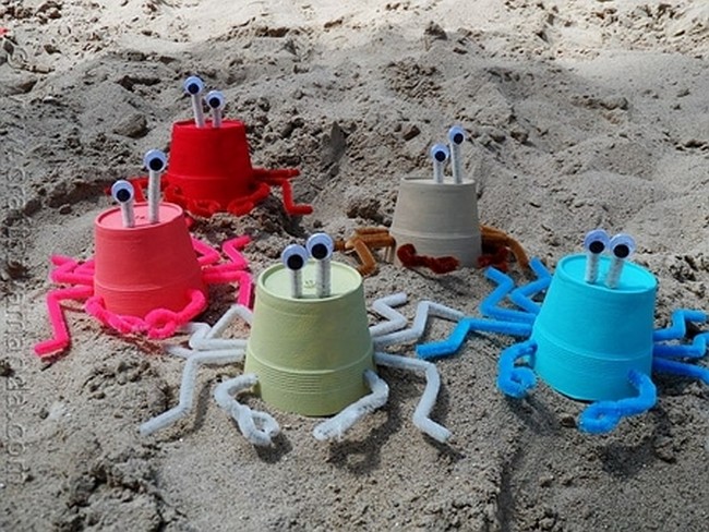 Crab Paper Cups Craft