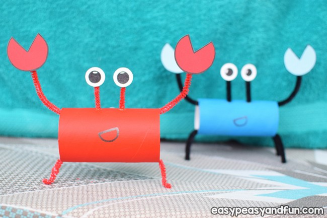 Crab Paper Roll Craft