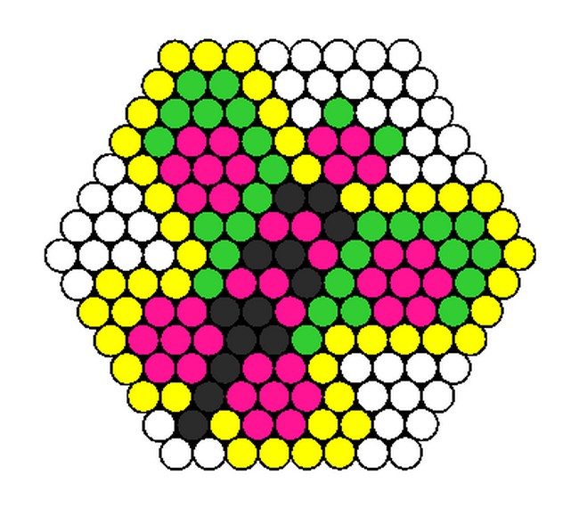 Cute Butterfly Pattern On A Hexagon Pegboard