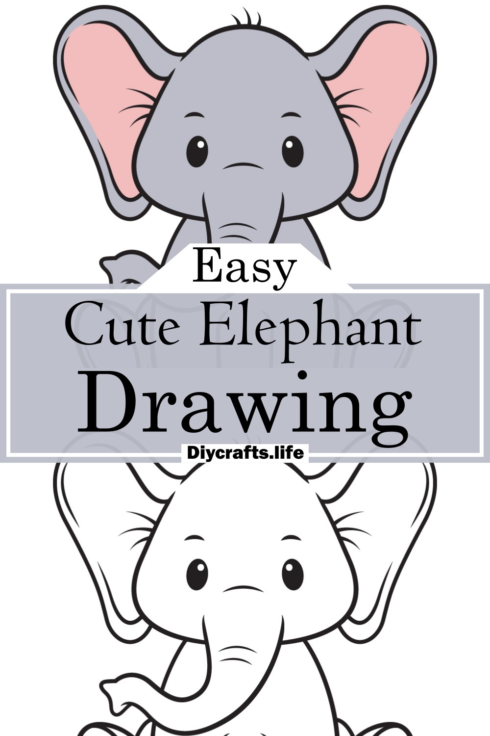 Cute Elephant Drawing