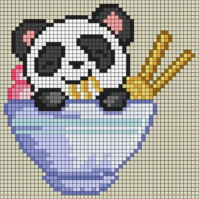 Cute Panda In A Ramen Bowl